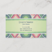 Colorful Art Deco Event Planner Visitekaartje (Achterkant)
