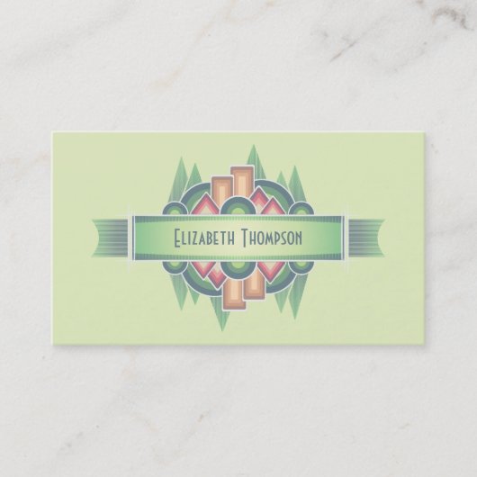 Colorful Art Deco Event Planner Visitekaartje (Voorkant)