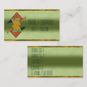 Colorful Art Deco Glass Visitekaartje (Voorkant / Achterkant)