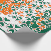 Colorful Art Deco Irish Shamrock Cadeaupapier (Hoek)