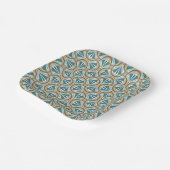Colorful art deco pattern. papieren bordje (Gebogen)