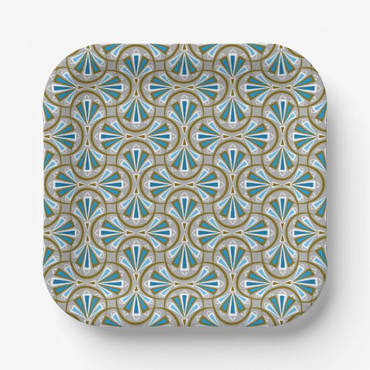 Colorful art deco pattern. papieren bordje (Voorkant)