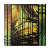 Colorful art Deco-stijl design Tegeltje (Voorkant)