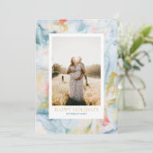 Colorful Art Kerstfeestdag Foto Wenskaart Feestdagenkaart (Staand voorkant)