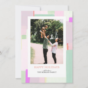 Colorful Art Kerstfeestdag Foto Wenskaart Feestdagenkaart