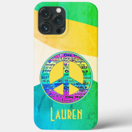 Colorful Art Love and Peace Sign Case-Mate iPhone Case