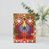 Colorful Art Nouveau Crane Briefkaart (Staand voorkant)