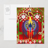 Colorful Art Nouveau Crane Briefkaart (Voorkant / Achterkant)