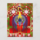Colorful Art Nouveau Crane Briefkaart (Voorkant)