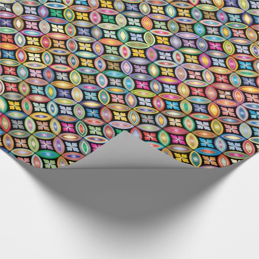 Colorful Art Nouveau Floral Cadeaupapier (Hoek)