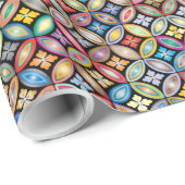 Colorful Art Nouveau Floral Cadeaupapier (Rol Hoek)