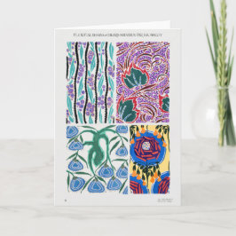 Colorful Art Nouveau Graphic Design Flowers Kaart