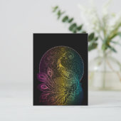 Colorful Art Nouveau Midnight peace-illustratie Briefkaart (Staand voorkant)