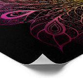 Colorful Art Nouveau Midnight peace-illustratie Poster (Hoek)