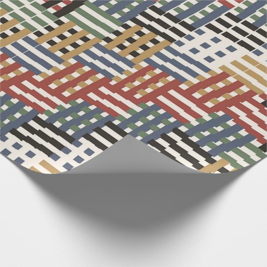 Colorful Art Nouveau Pattern  Cadeaupapier (Hoek)