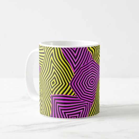 Colorful Art Nouveau Pattern  Koffiemok (Voorkant links)