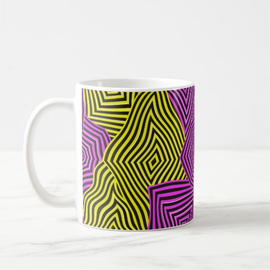 Colorful Art Nouveau Pattern  Koffiemok (Links)