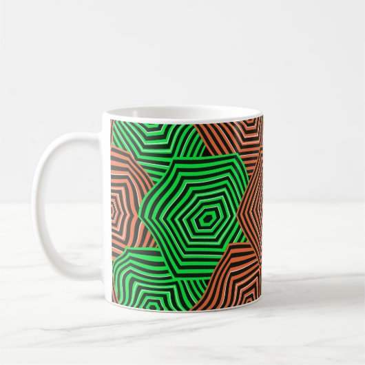 Colorful Art Nouveau Pattern Koffiemok (Links)