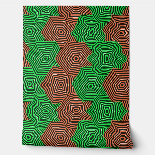 Colorful Art Nouveau Wallpaper Behang (Afrollen)