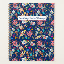 Colorful Art Supplies Creative pattern for Artists Planner