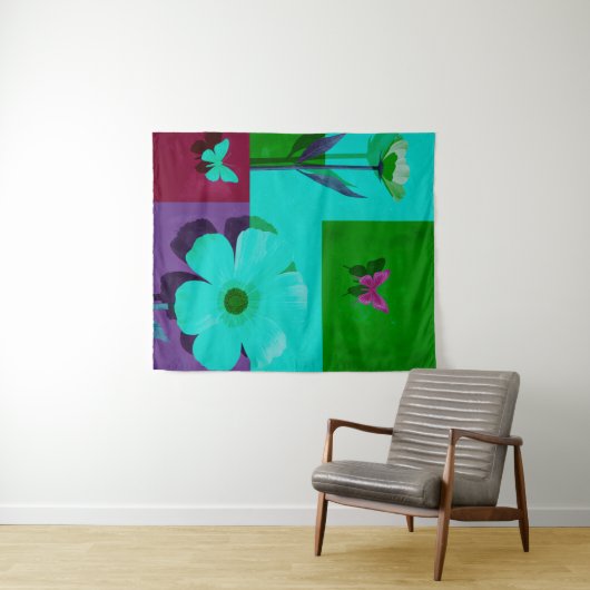 Colorful Art Tapestry Wandkleed (In Situ (horizontaal))