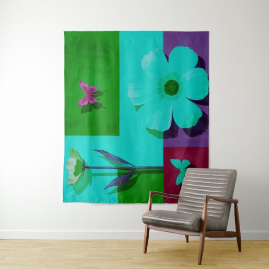 Colorful Art Tapestry Wandkleed (In situ)