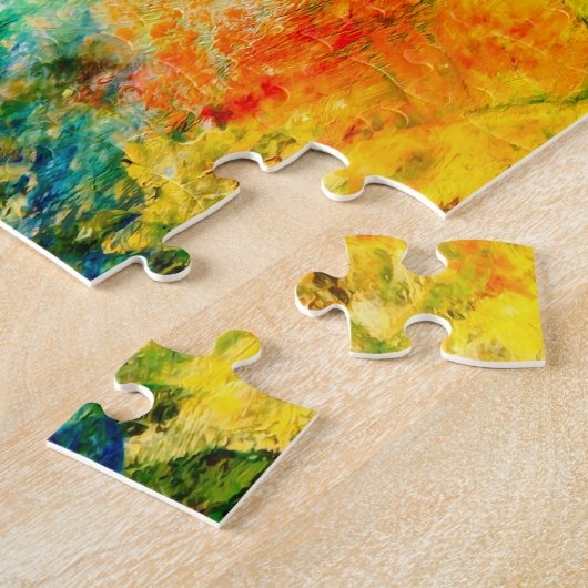 Colorful Artist Palette uitdagend Legpuzzel (Zijkant)