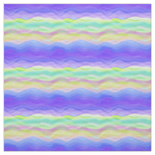 Colorful Artistic Abstract Retro Cool Wave Patroon Stof
