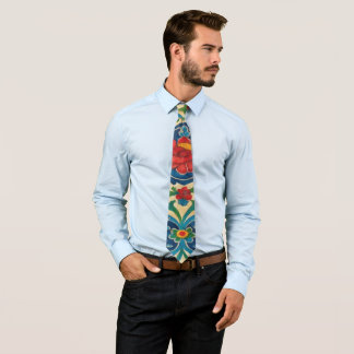 Colorful Artistic Floral Tie – Bold Statement Neck Stropdas