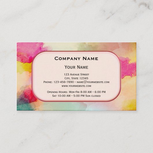 Colorful Artistic Loyalty Punch Kaart Visitekaartj (Achterkant)