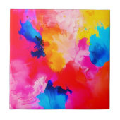 colorful  artistic patches  tegeltje (Voorkant)