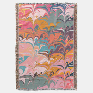 Colorful Artsy Abstract Marble Swirl Design Deken