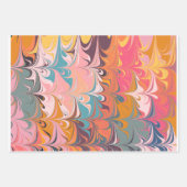 Colorful Artsy Abstract Marble Swirl Design Inpakpapier Vel (Voorkant)
