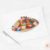 Colorful Assorted Candies on Plate Sticker (Envelop)