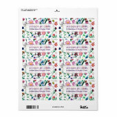 Colorful Assorted Flowers Pattern Etiket (Full Sheet)
