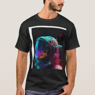 Colorful Astronaut Portret T-shirt