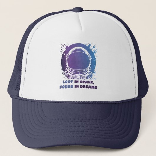 Colorful Astronaut Silhouette Trucker Hat Pet (Voorkant)
