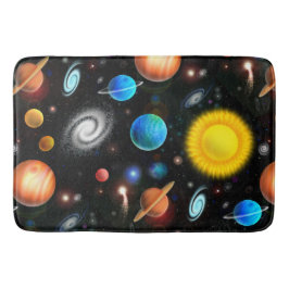 Colorful Astronomy Space Bath Mat