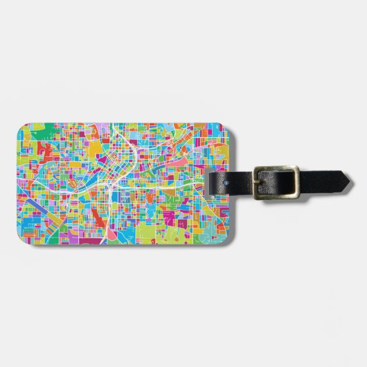 Colorful Atlanta Map Bagagelabel (Voorkant horizontaal)