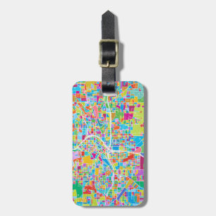 Colorful Atlanta Map Bagagelabel