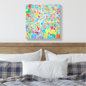 Colorful Atlanta Map Canvas Afdruk (Insitu (Slaapkamer))