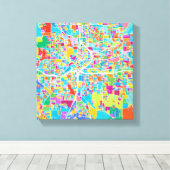 Colorful Atlanta Map Canvas Afdruk (Insitu (Houten vloer))