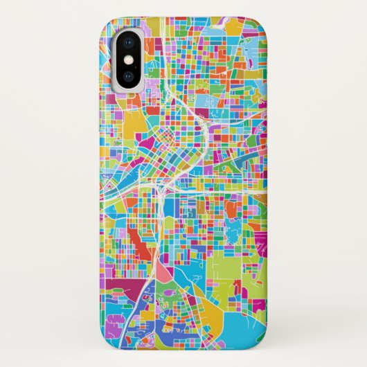 Colorful Atlanta Map Case-Mate iPhone Case (Achterkant)