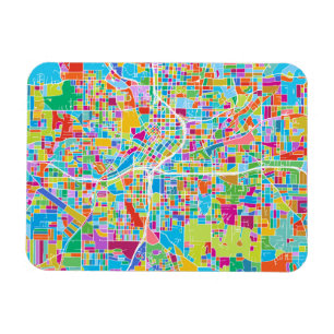 Colorful Atlanta Map Magneet