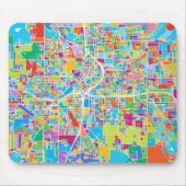 Colorful Atlanta Map Muismat (Voorkant)