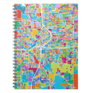 Colorful Atlanta Map Notitieboek