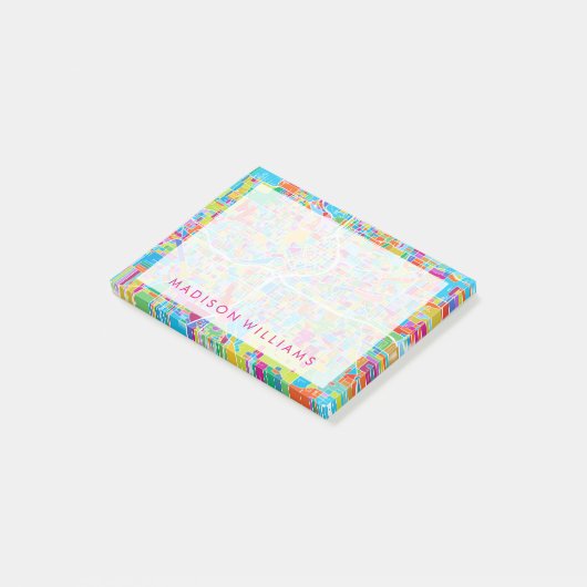 Colorful Atlanta Map Post-it® Notes (Schuin)