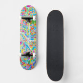 Colorful Atlanta Map Skateboard (Voorkant)