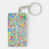 Colorful Atlanta Map Sleutelhanger (achterkant)