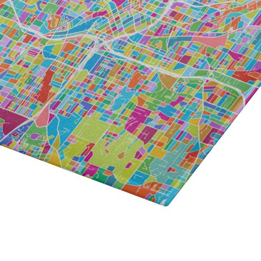 Colorful Atlanta Map Snijplank (Hoek)